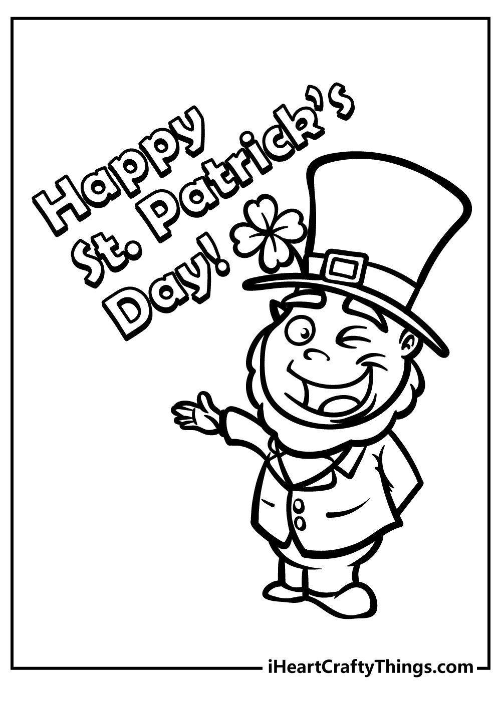 St Patrick’s Day coloring pages free printable