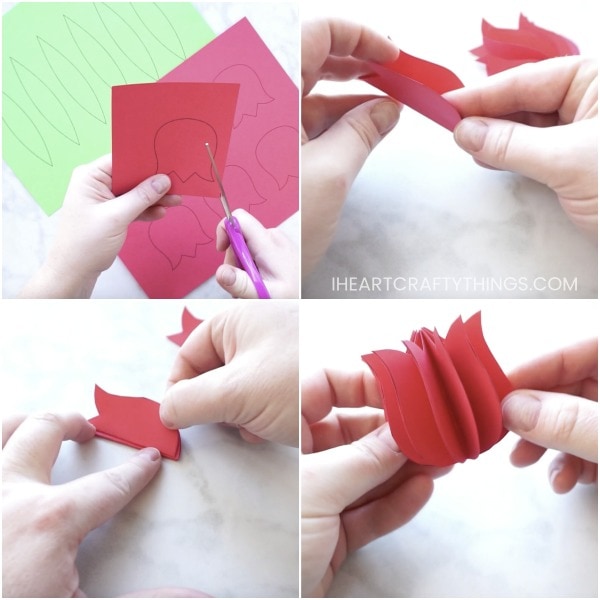 3d paper tulip craft 6