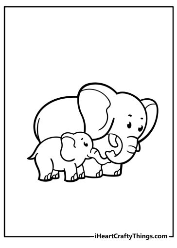 Elephant coloring pages
