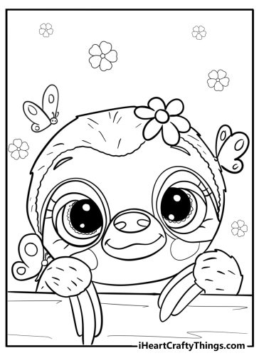 Sloth coloring pages