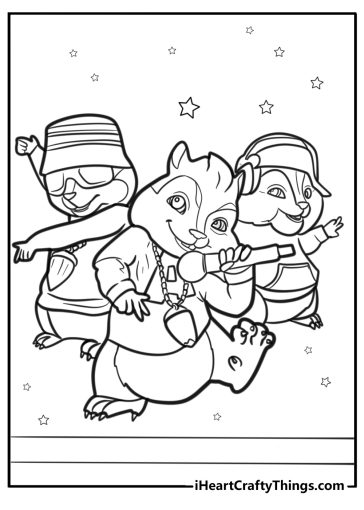 Alvin and the chipmunks coloring pages