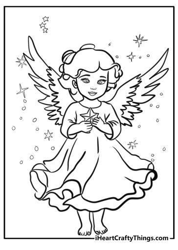 Christmas angels coloring pages