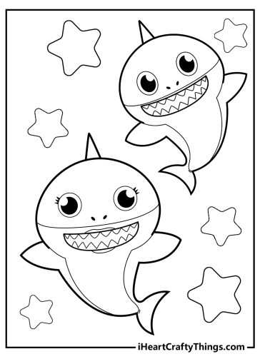 Baby shark coloring pages
