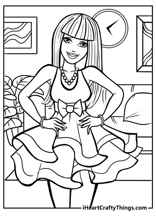 All New Beautiful Barbie Coloring Pages