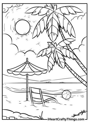 Beach Coloring Pages free printable
