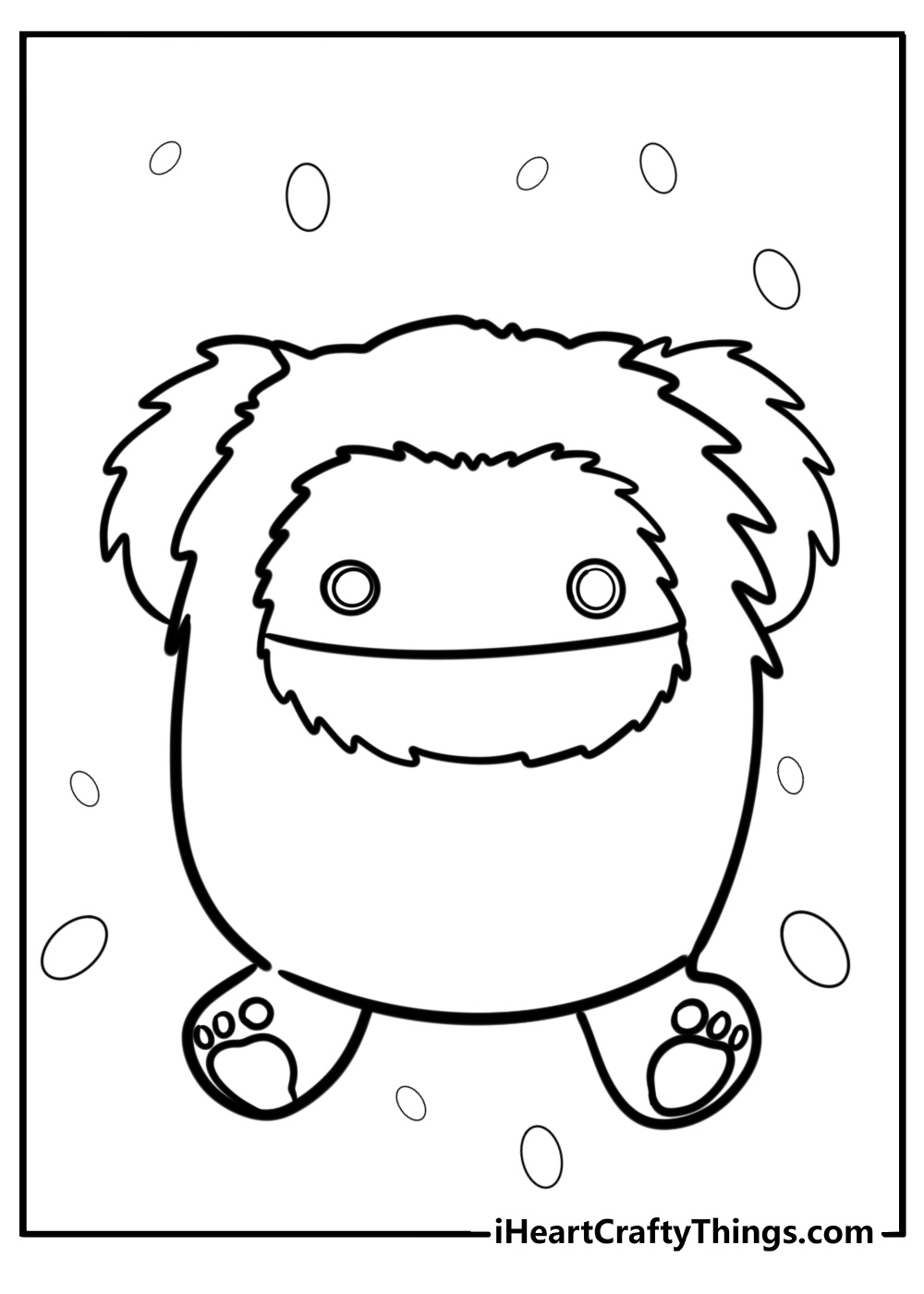 Benny the bigfoot squishmallow fun coloring page to print