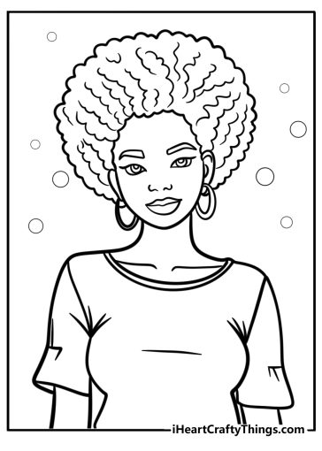 Black girl coloring pages
