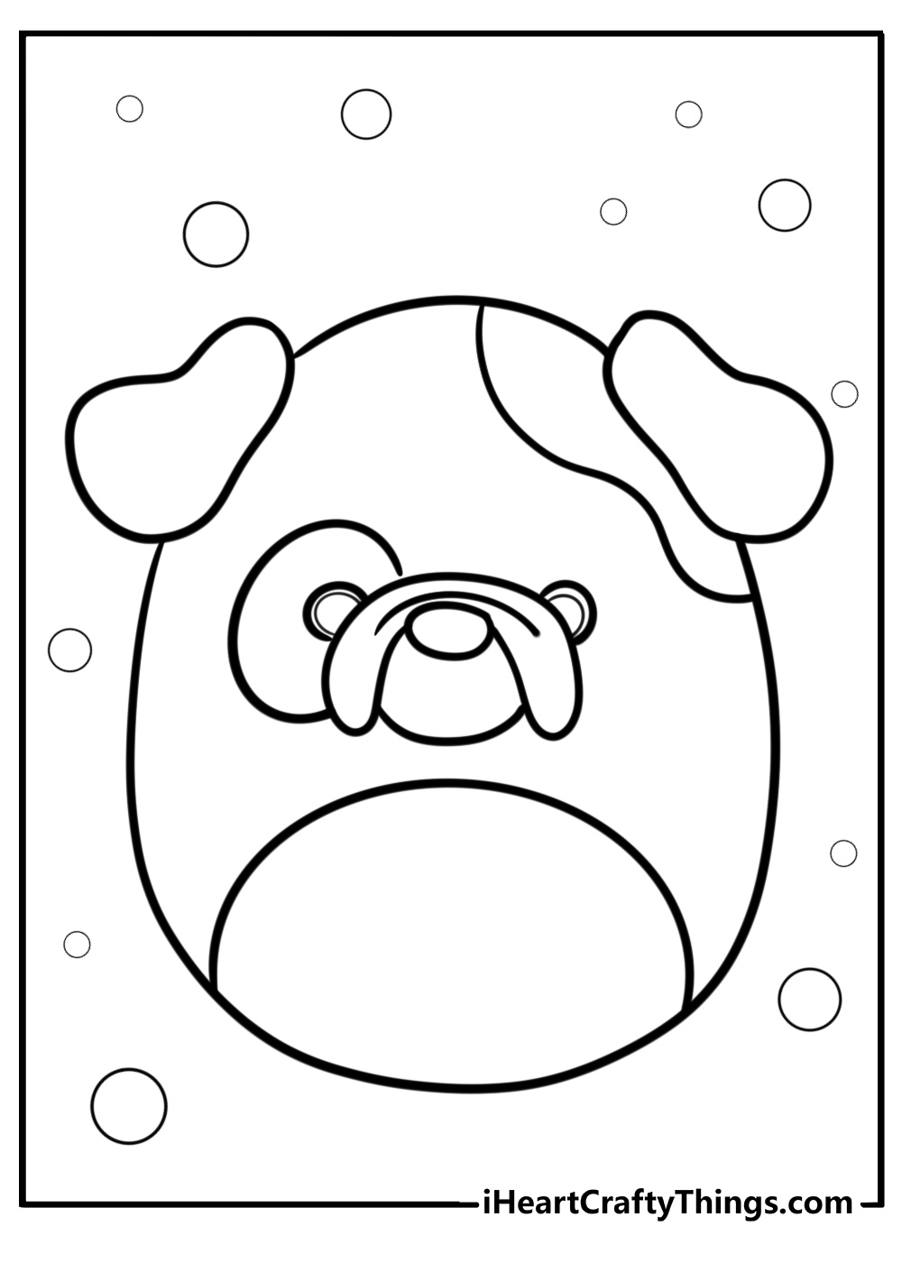 Brock the bulldog squishmallow free printable coloring page