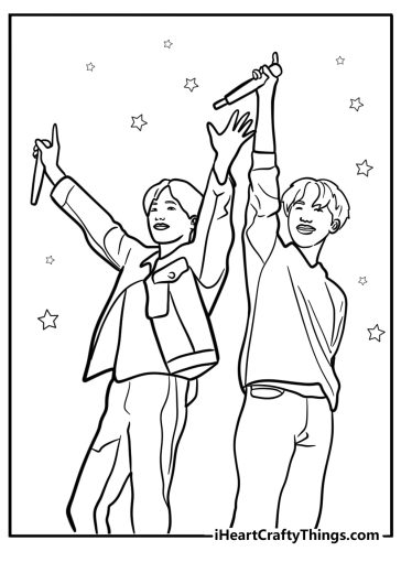 BTS coloring pages