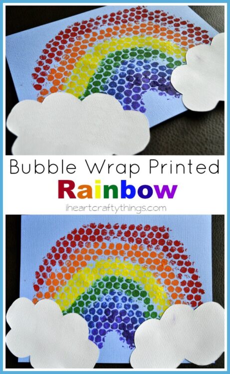 Bubble Wrap Printed Rainbows