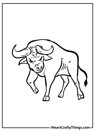Bull Coloring Pages free printable