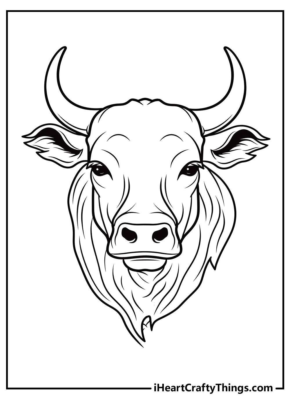 bull coloring printable