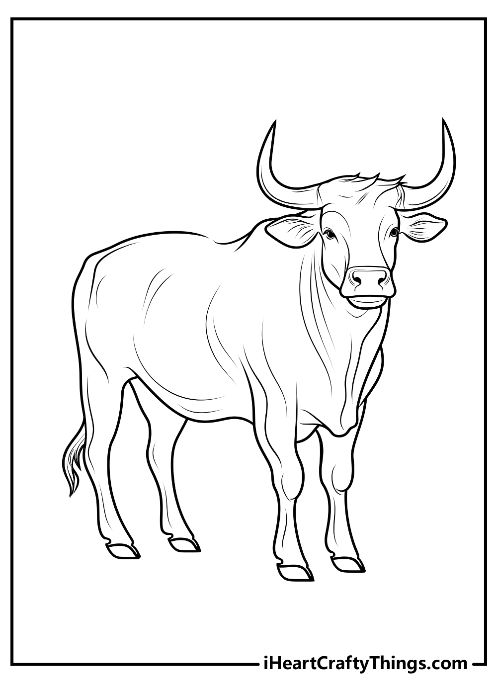 new bull coloring pages for kids