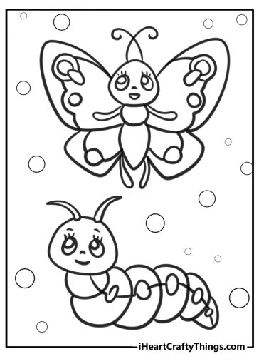 Caterpillar coloring pages