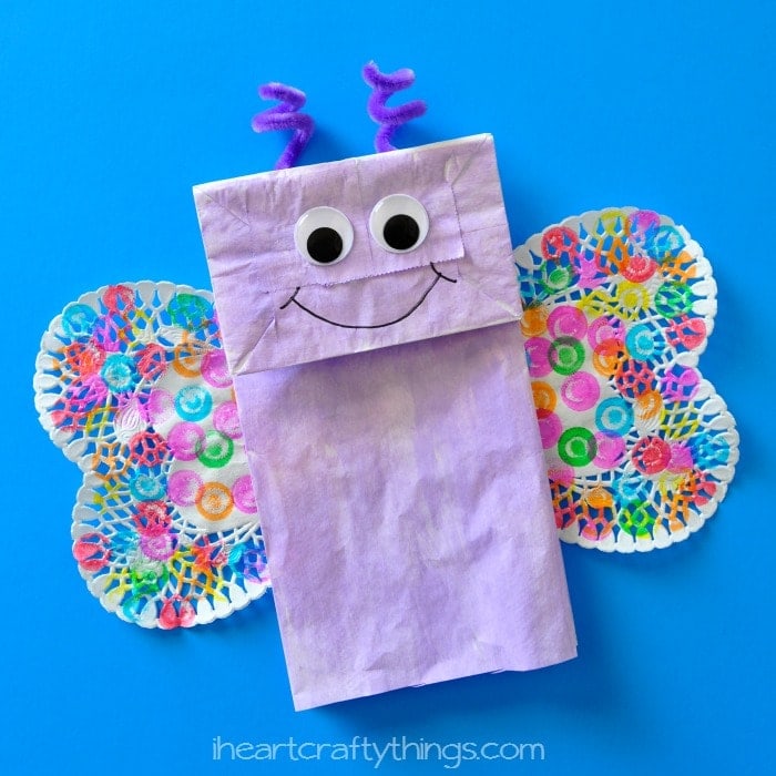 Paper Bag Butterfly Kids Craft