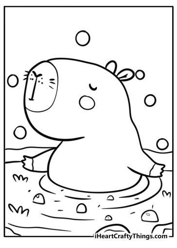 Capybara coloring pages