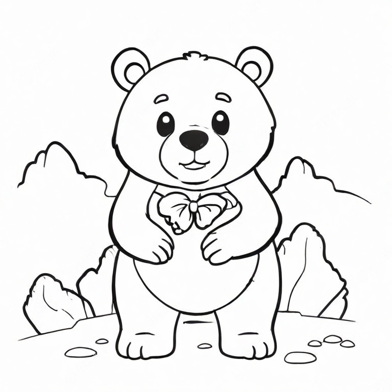 cartoon bear drawing