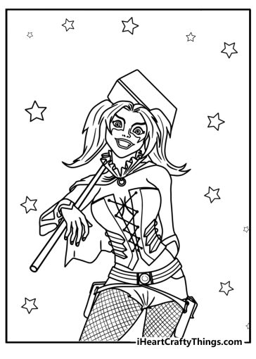 Harley Quinn coloring pages