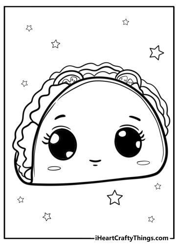Taco coloring pages