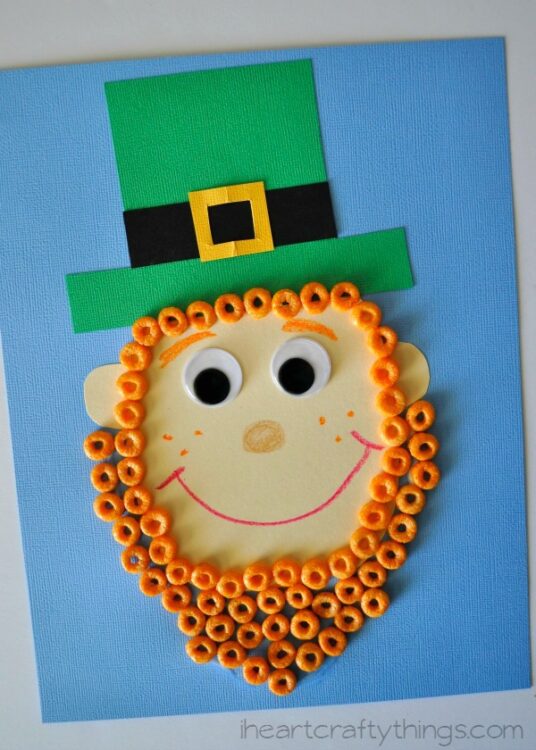 Fruity Cheerios Cereal Leprechaun Craft for Kids