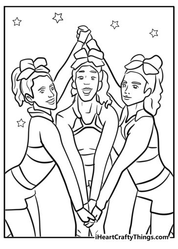 Cheerleader coloring pages