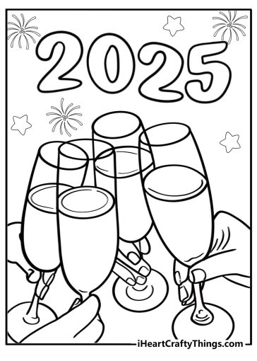 New Year coloring pages