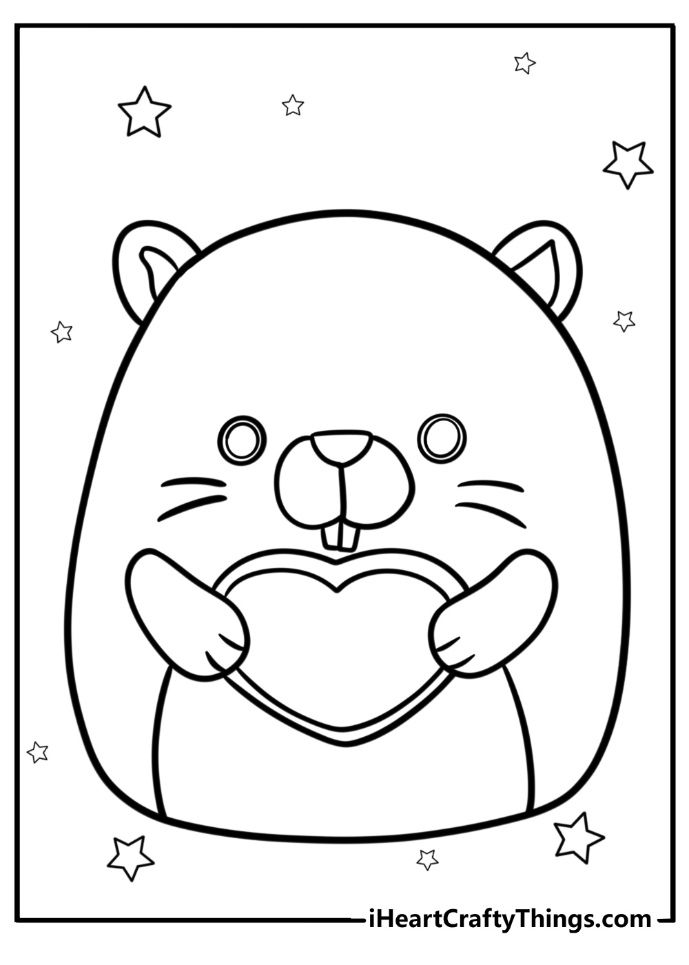 Chip the beaver squishmallow fun coloring sheet to print