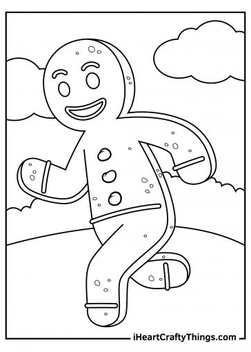 Gingerbread man coloring pages