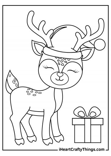 Reindeer coloring pages