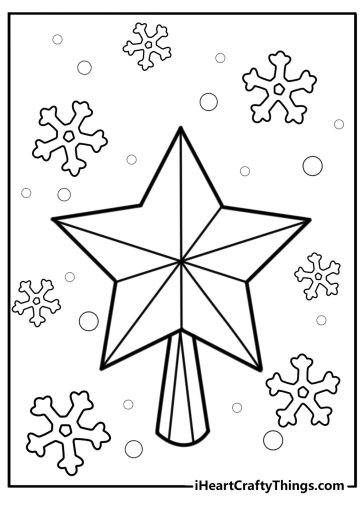 Christmas star coloring pages