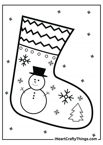 Christmas stockings coloring pages
