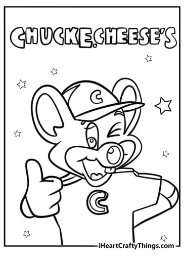 Chuck E Cheese coloring pages