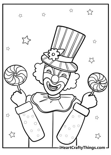 Clown coloring pages