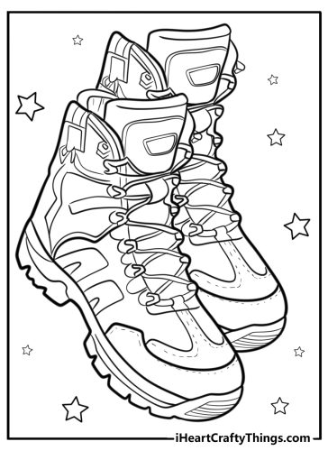 Shoe coloring pages