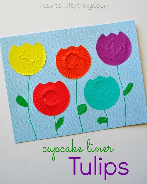 Cupcake Liner Tulips