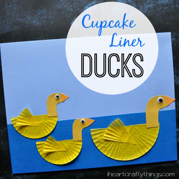 Cupcake Liner Duck Craft for Kids