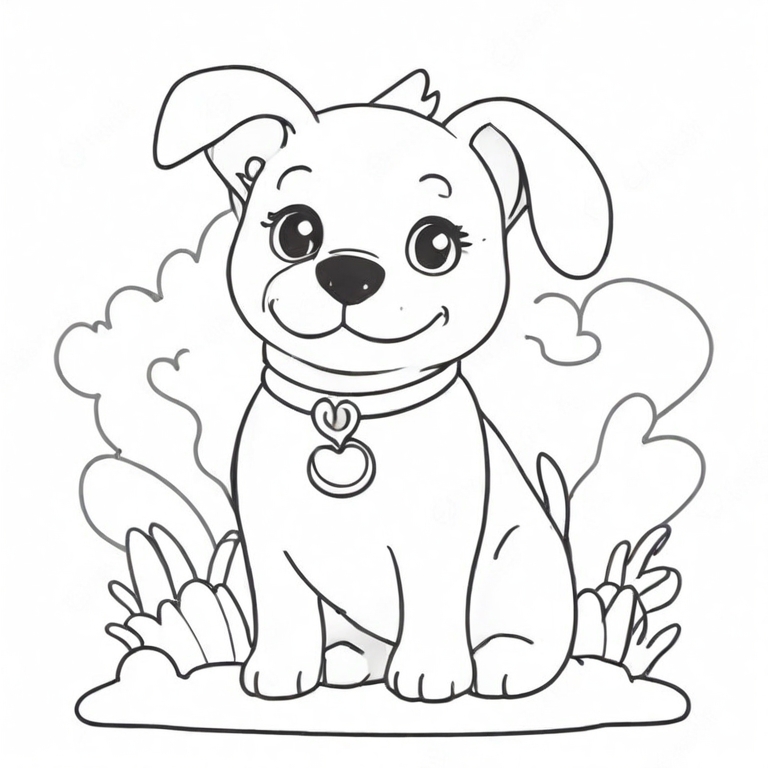 cartoon dog drawing