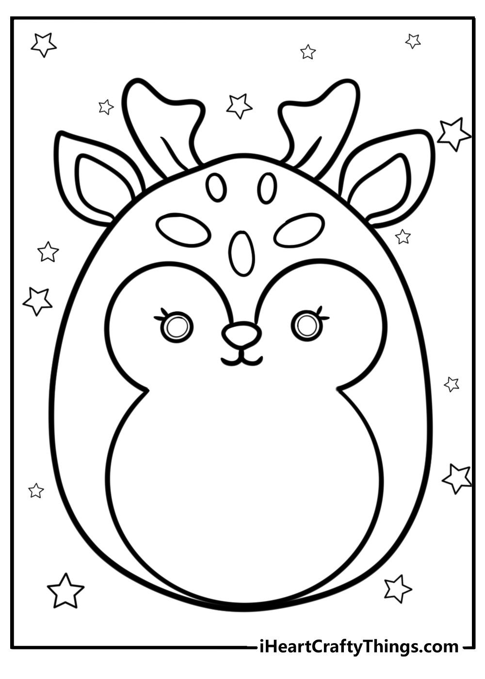 Dawn the fawn squishmallow free printable coloring sheet
