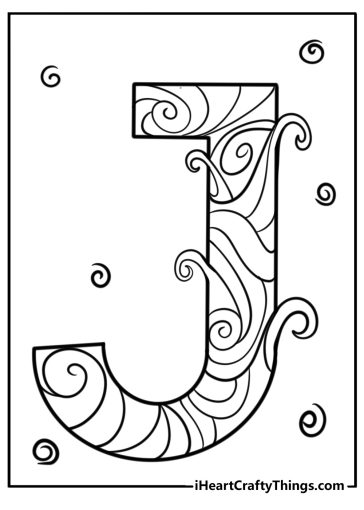 Letter j coloring pages