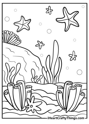 Coral reef coloring pages