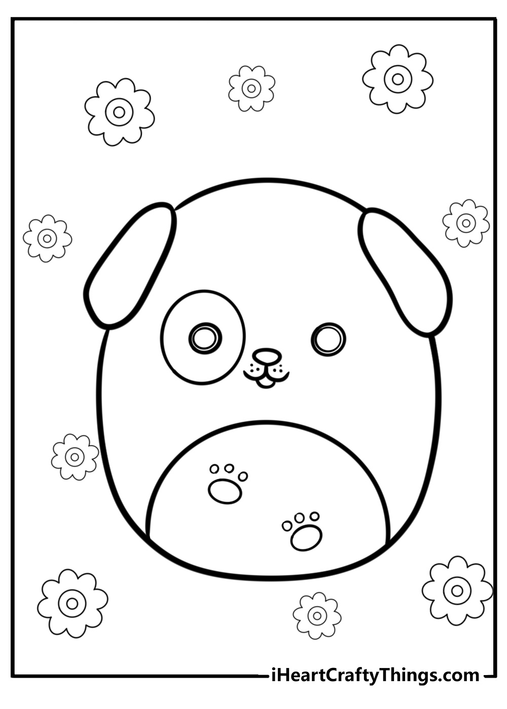 Dog squishmallow coloring pages