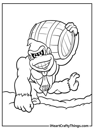 new donkey kong coloring sheet