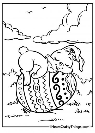 Easter bunny coloring pages
