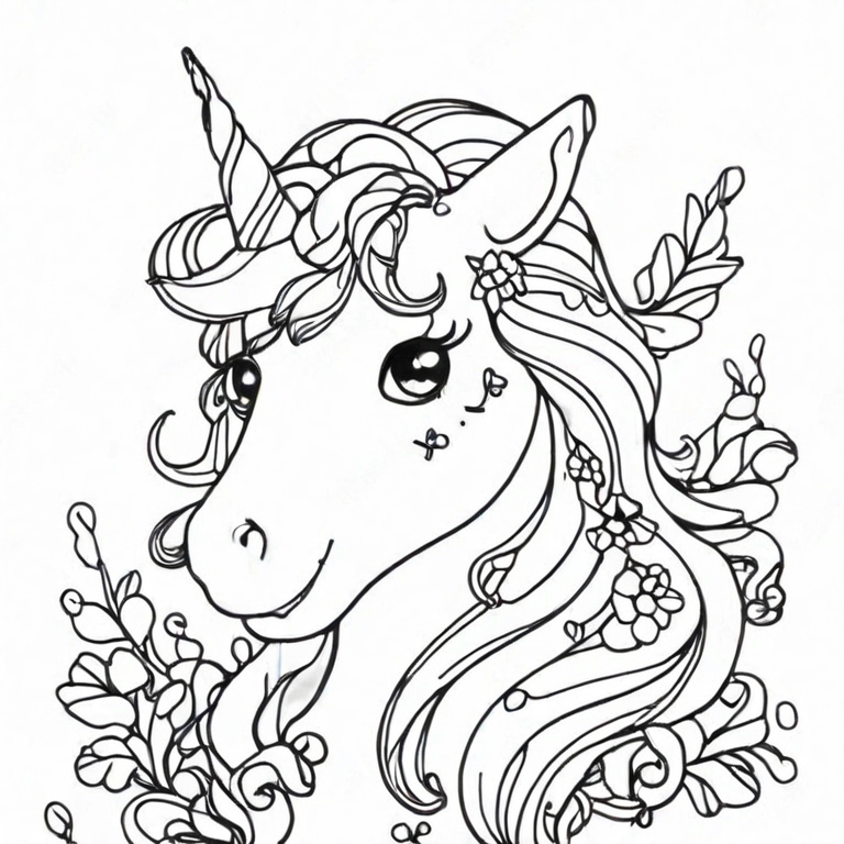 Princess unicorn coloring sheet