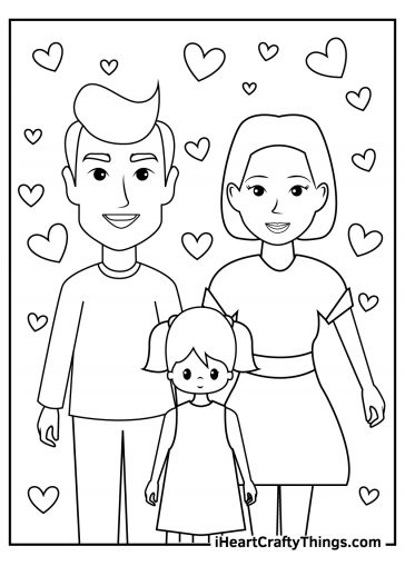 Family coloring pages