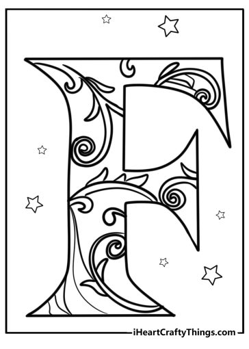 Letter f coloring pages