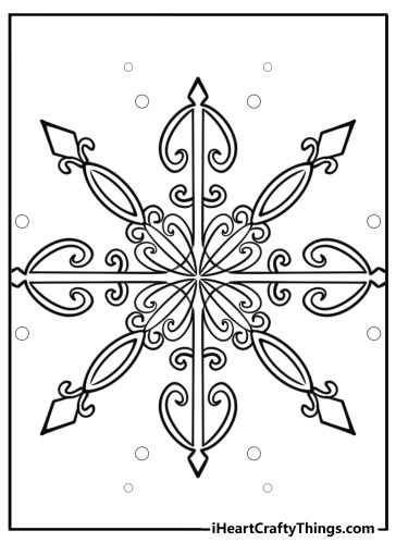 Snowflake coloring page