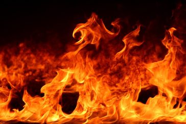 yellow and orange fire