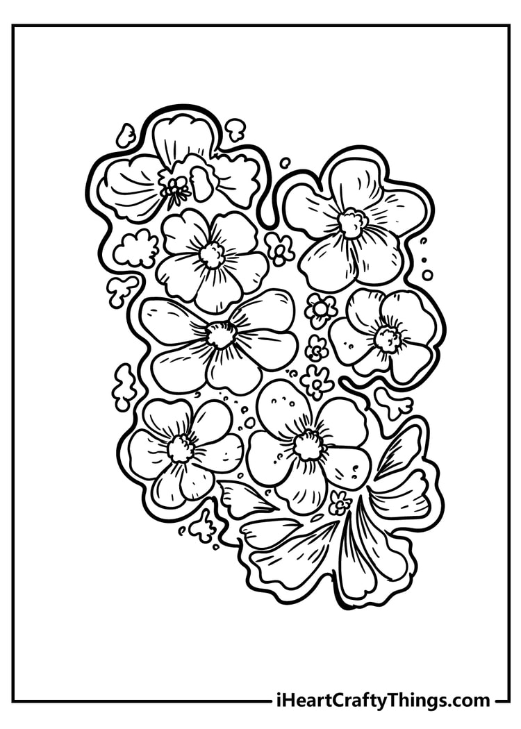 Flower coloring pages