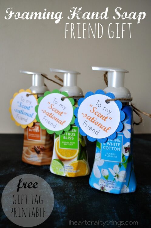 Foaming Hand Soap "Scent"-sational Friend Gift (Free Gift Tags Printable)